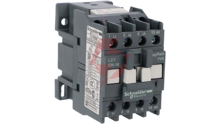 Stycznik mocy Easy TeSys Control AC-3, 9A, 3P (1NO), cewka 230V AC, 50/60Hz LC1E0910P7