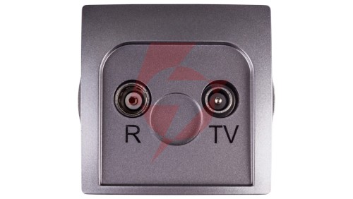 Simon Basic Gniazdo antenowe RD/TV końcowe separowane stal inox BMZAR1/1.01/21