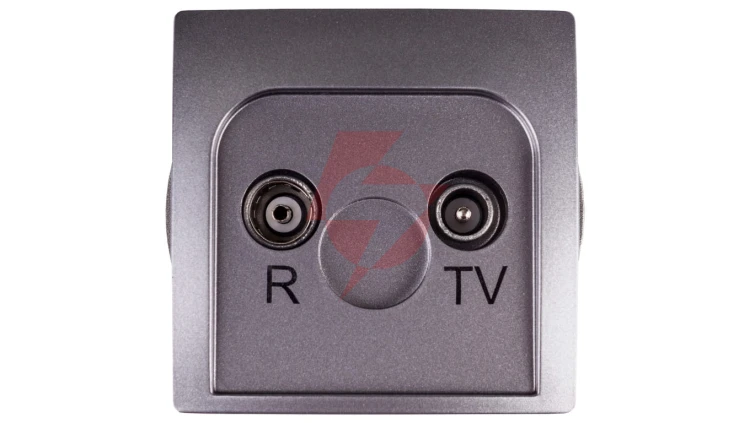 Simon Basic Gniazdo antenowe RD/TV końcowe separowane stal inox BMZAR1/1.01/21