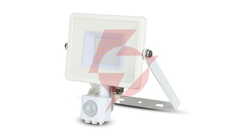 Projektor LED 30W 2400lm 6400K Dioda SAMSUNG z czujnikiem ruchu PIR Biały IP65 459
