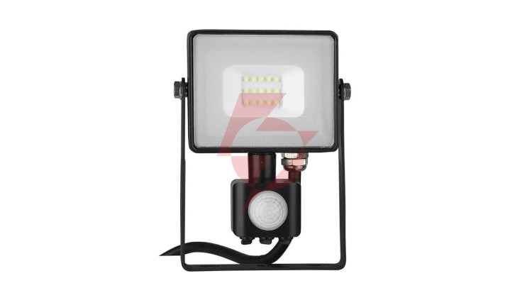 Projektor LED 10W 800lm 4000K Dioda SAMSUNG z czujnikiem ruchu PIR Czarny IP65 437