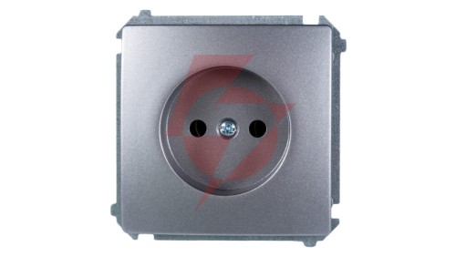 Simon Basic Gniazdo pojedyncze b/u 16A IP20 stal inox BMG1.01/21