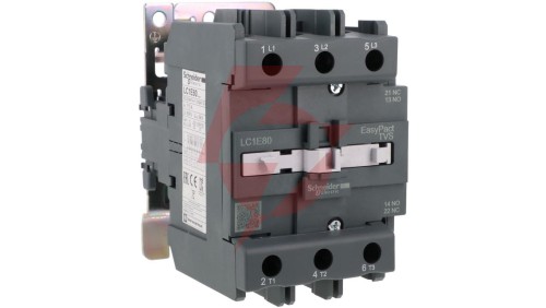 Stycznik mocy Easy TeSys Control AC-3, 80A, 3P (1NO 1NC), cewka 230V AC, 50/60Hz LC1E80P7