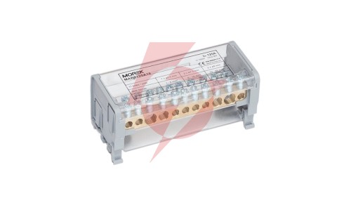 Blok dystrybucyjno-rozdzielczy MOBLOCK 2P 1000V, 125A-11 2x35mm2 + 2x25mm2 + 7x6mm2 TS35 MAB2125A18