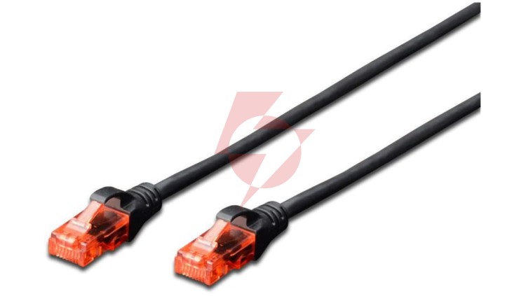 Kabel krosowy (Patch Cord) U/UTP kat. 6 czarny 3m DK-1612-030/BL