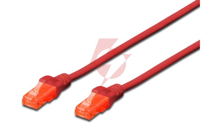 Kabel krosowy (Patch Cord) U/UTP kat. 6 czerwony 5m DK-1612-050/R