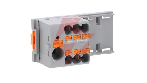 Blok rozdzielczy PTFIX 10/6X4-NS35 GY, szare złącze przemysłowe - 6 punktów przyłączeniowych o przekroju 4mm2