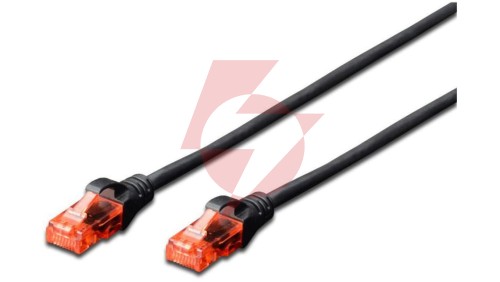 Kabel krosowy (Patch Cord) U/UTP kat. 6 czarny 0,5m DK-1612-005/BL