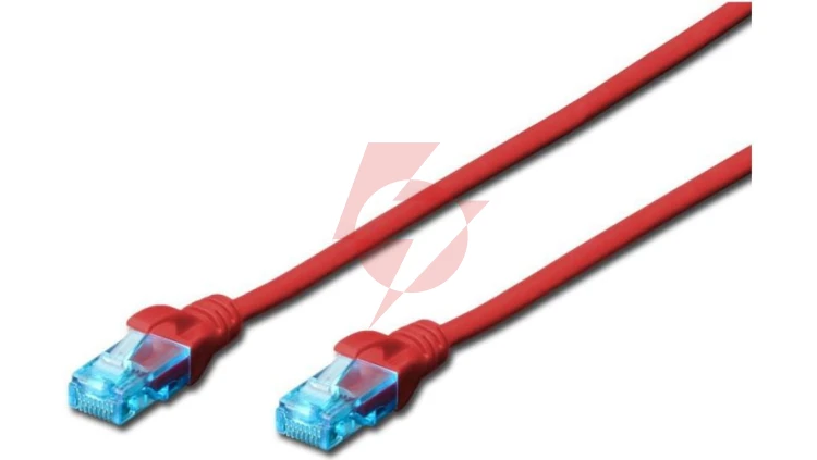 Kabel krosowy (Patch Cord) U/UTP kat. 5e czerwony 5m DK-1512-050/R