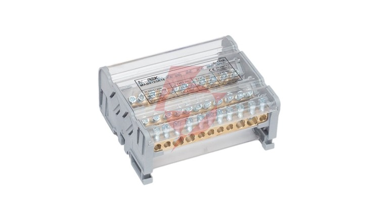 Blok dystrybucyjno-rozdzielczy MOBLOCK 4P 125A-11 2x35mm2 + 2x25mm2 + 7x6mm2 TS35 MAB4125A18
