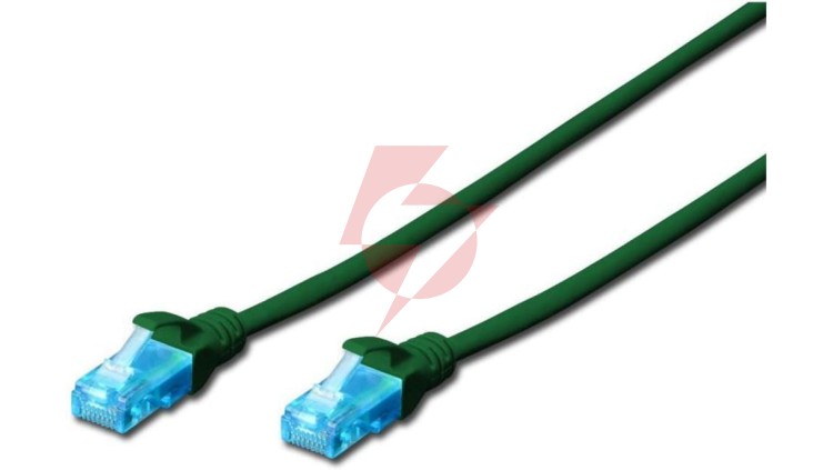 Kabel krosowy (Patch Cord) U/UTP kat. 5e zielony 5m DK-1512-050/G