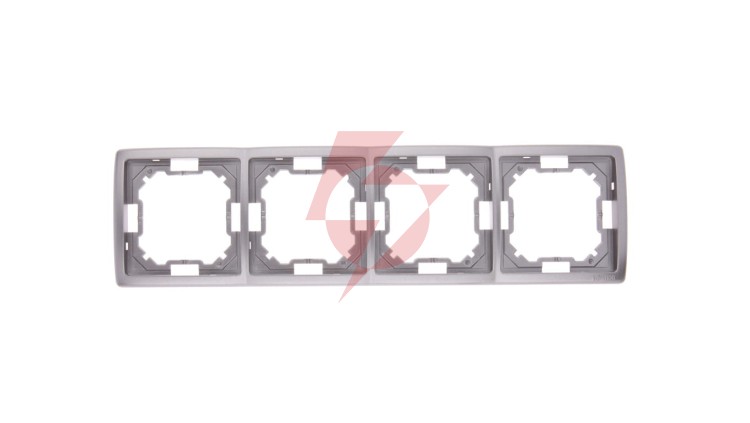 Simon Basic Standard Ramka poczwórna uniwersalna stal inox BMR4/21