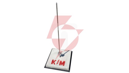 Maszt odgromowy na podstawie betonowej H=1m aluminiowy KM100 AL /1kpl./