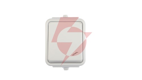 Cedar Łącznik schodowy hermetyczny IP44 10A biały WNt-600C WNT600C01