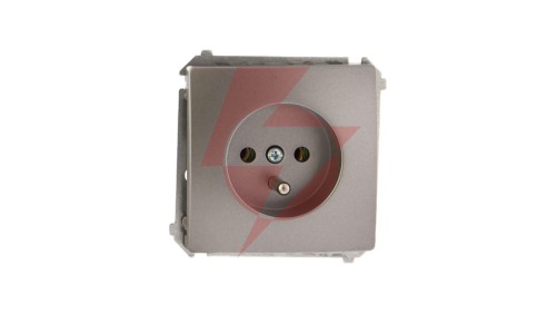 Simon Basic Gniazdo pojedyncze z/u 16A IP20 stal inox BMGZ1.01/21