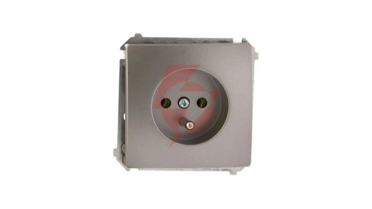 Simon Basic Gniazdo pojedyncze z/u 16A IP20 stal inox BMGZ1.01/21