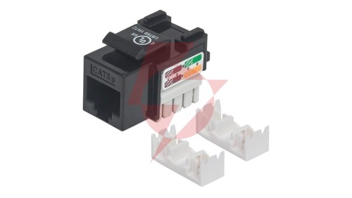 Moduł Keystone RJ45 UTP Cat5e Czarny Punch-Down