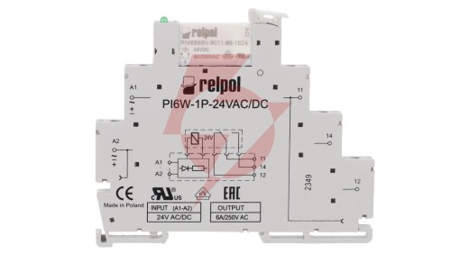 Przekaźnik interfejsowy 1P 6A 24V AC/DC PIR6W-1P-24VAC/DC 856065