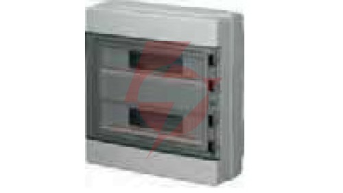 Rozdzielnica modułowa 2x18 n/t bezhalogenowa drzwi transp.IP65 szyna N+PE szara 1000V AC 1500V DC PV UV 400x400x140, EC62036E