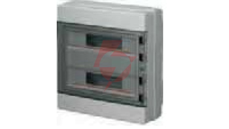 Rozdzielnica modułowa 2x18 n/t bezhalogenowa drzwi transp.IP65 szyna N+PE szara 1000V AC 1500V DC PV UV 400x400x140, EC62036E