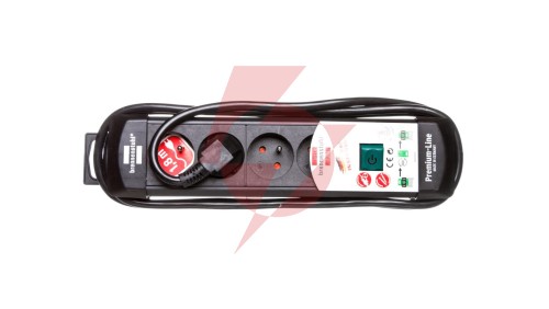 Listwa zasilająca Premium-Line 1,8m 4 gniazda czarna H05VV-F 3G1,5 1156004014/1951144100