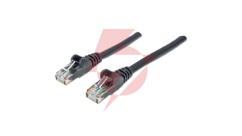 Patch Cord Cat6 UTP 1,0M Czarny 100 Miedź 342049