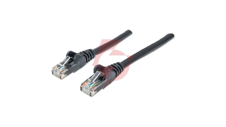 Patch Cord Cat6 UTP 1,0M Czarny 100 Miedź 342049