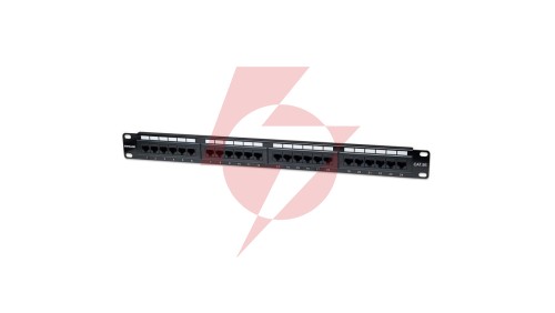 Panel Krosowy PatchPanel 1U Rack 19 UTP 24x RJ45 Cat5e