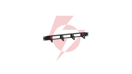 Organizer kabli 1U do szaf rack 19, 4x67mm, czarny