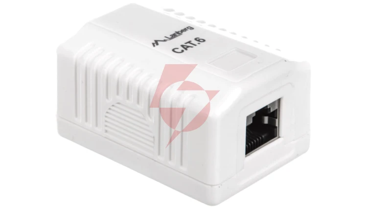 Gniazdo teleinformatyczne natynkowe FTP 1xRJ45 kat.6 OS6-0001-W