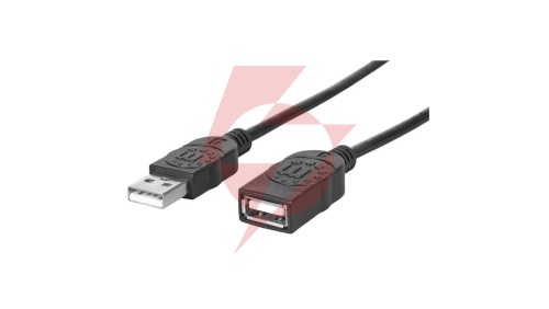Przedłużacz kabel USB 2.0 A-A M/F 1M Czarny 308519
