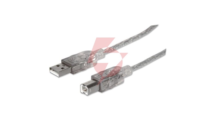Kabel USB 2.0 AM-BM 1.8m do Drukarki Srebrny Ekranowany