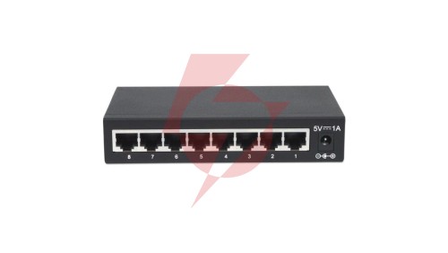 Switch Gigabit 8x 10/100/1000 Mbps RJ45 Desktop Metalowy