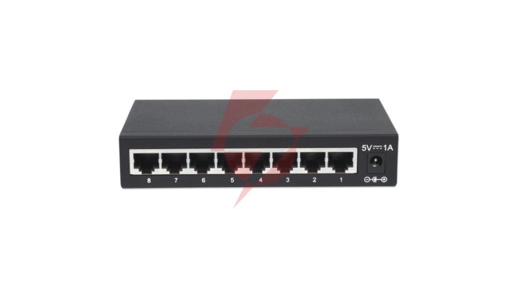 Switch Gigabit 8x 10/100/1000 Mbps RJ45 Desktop Metalowy