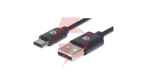 Kabel USB C-A M/M 1,0m USB2.0 Hi-Speed czarny 353298