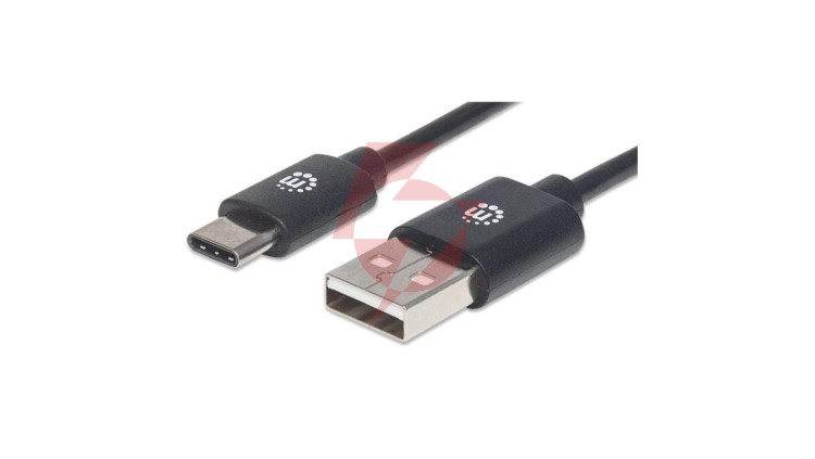 Kabel USB C-A M/M 1,0m USB2.0 Hi-Speed czarny 353298