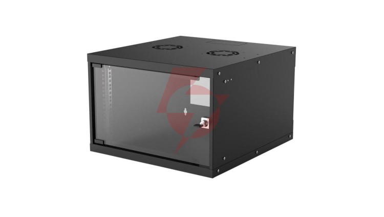 Szafka wisząca 6U 540x560 Rack 19, Basic, Flatpack, czarna