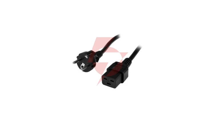 Kabel Zasilający Iec320 Schuko Na C19 16A 2.5M Czarny ICOC 063-NC