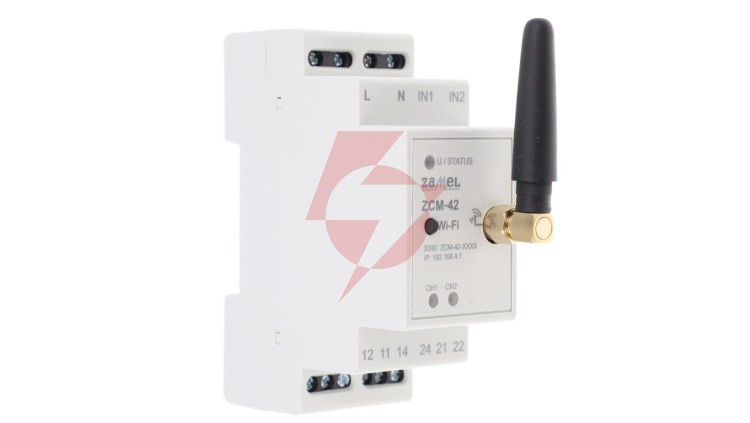 Programator czasowy WiFi 2xNO/NC 16A (inrush 111A/20ms) 230V AC ZCM-42 EXT10000265