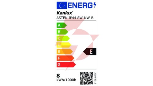 Oprawa ścienna LED 8W ASTEN LED IP44 8W-NW-B czarna 570lm 4000K kinkiet 26683