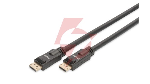 Kabel połączeniowy DisplayPort 4K 60Hz UHD Typ DP/DP M/M czarny 20m AK-340105-200-S