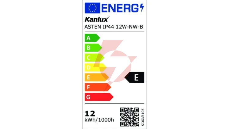 Oprawa ścienna LED 12W ASTEN IP44 12W-NW-B czarna 850lm 4000K kinkiet 26684