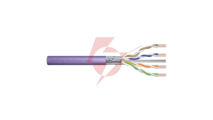 Kabel teleinformatyczny F/UTP kat.6 4x2xAWG23 LSOH drut fioletowy Dca DK-1624-VH-5 /500m/
