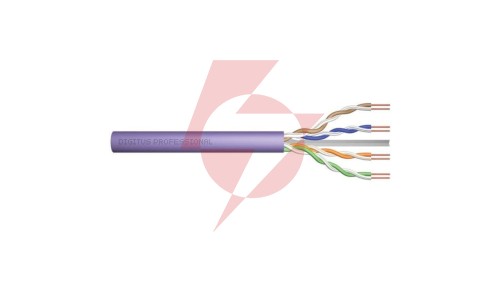 Kabel teleinformatyczny U/UTP kat.6 4x2xAWG23 LSOH drut fioletowy Dca DK-1614-VH-5 /500m/