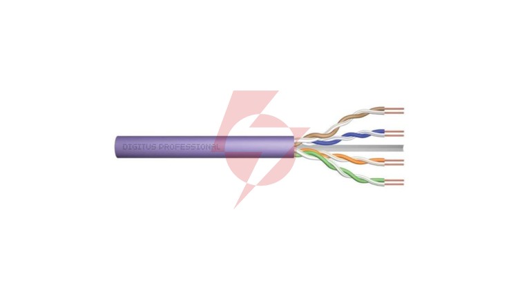 Kabel teleinformatyczny U/UTP kat.6 4x2xAWG23 LSOH drut fioletowy Dca DK-1614-VH-5 /500m/
