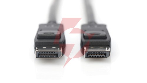 Kabel połączeniowy DisplayPort 8K 30Hz UHD Typ DP/DP M/M czarny 1m AK-340106-010-S