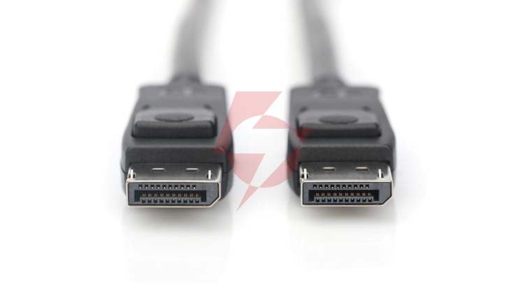 Kabel połączeniowy DisplayPort 8K 30Hz UHD Typ DP/DP M/M czarny 1m AK-340106-010-S