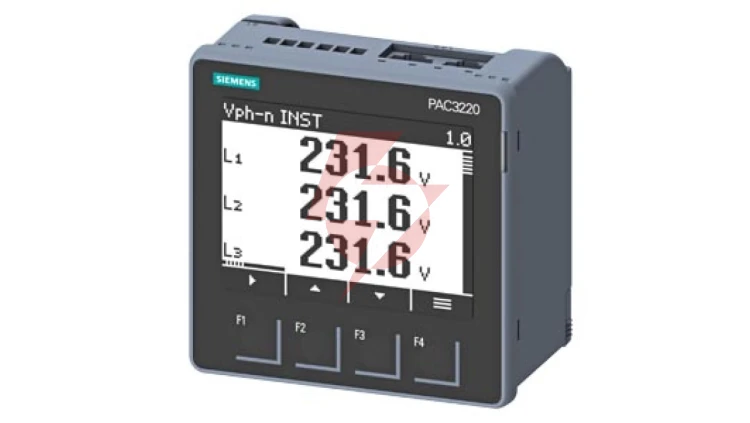 Miernik parametrów sieci PAC3220 x/1A x/5A licznik energii kl.0,5 MODBUS TCP/IP 2xRJ45 2DI 2DO 100-250VAC/DC 7KM3220-0BA01-1DA0