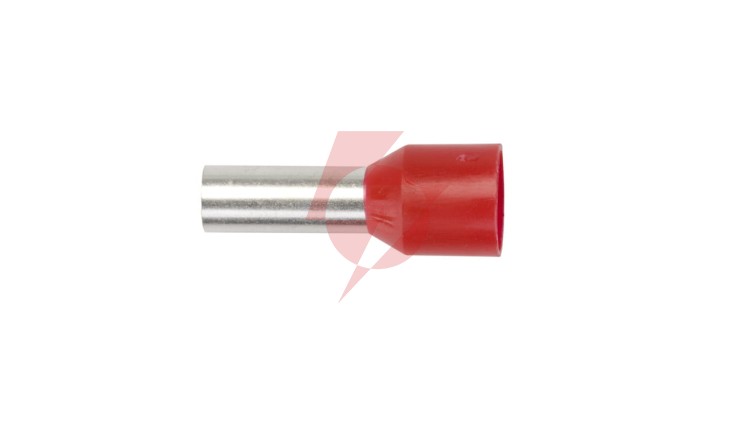 Końcówka tulejkowa izolowana TI 10mm2/12mm czerwona cynowana TI10L12x50 /50szt./