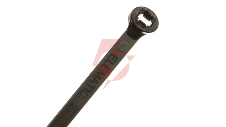Opaska kablowa 200x4,5 czarna UV 2-LOCK zęby stalowe BMTN2048 /100szt./